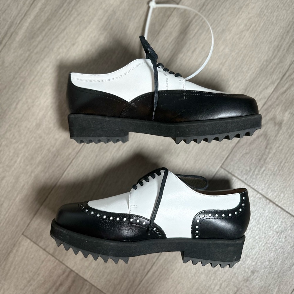 Robert Clergerie x Dover Street Market Platform Oxfords Black White NEW - Picture 7 of 12